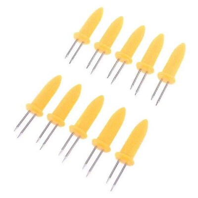 10 PCS Stainless Steel Corn Needles for Creative BBQ Forks