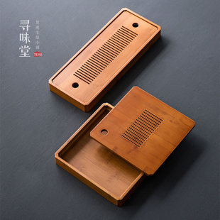 新款重竹小茶盘竹制复古储水蓄水式茶台酒店办公室家用功夫茶海