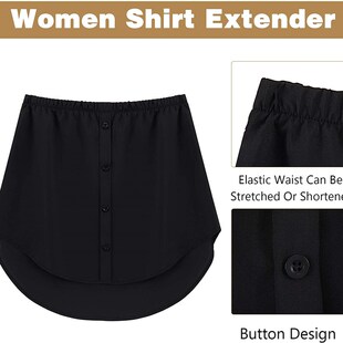 Adjustable Fake Lower Sweep Shirt Skirt Elastic Detachable U