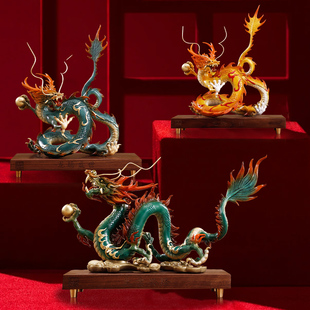 龙铜摆件办公室客厅桌面装 饰品工艺品乔迁店铺开业招财聚财吉祥物