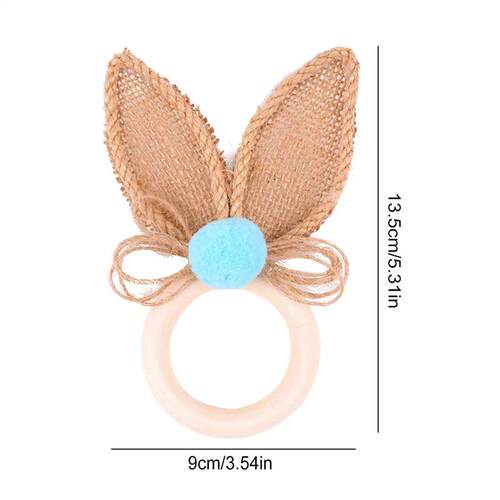 Easter Bunny Napkin Rings 6Pcs Rabbit Pattern Napkin Holders