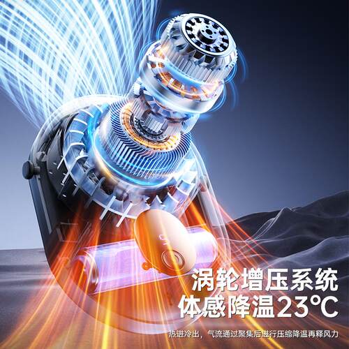Hanging waist cooling fan, cooling small fan, outdoor campin