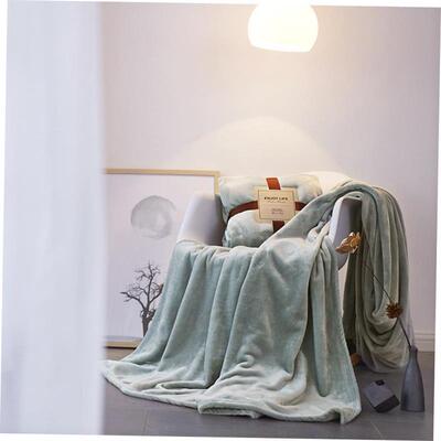 Blanket Plain Flannel Thick Coral Fleece Knee Blanket 小毛毯