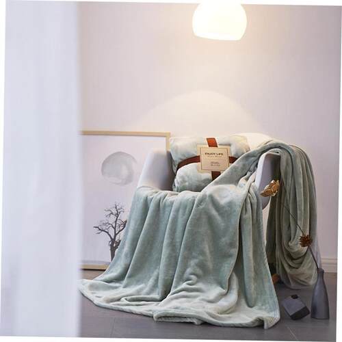 Blanket Plain Flannel Thick Coral Fleece Knee Blanket 小毛毯
