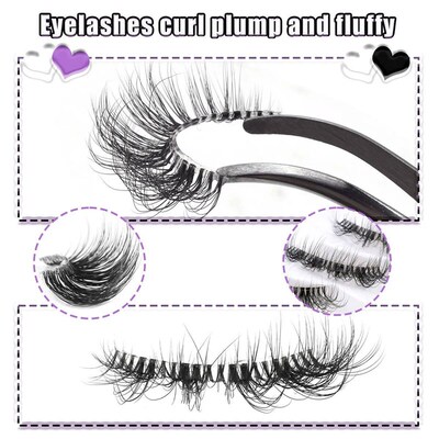 3/6/10 Pairs Wispy Half Eyelash Fluffy False Eyelashes Full