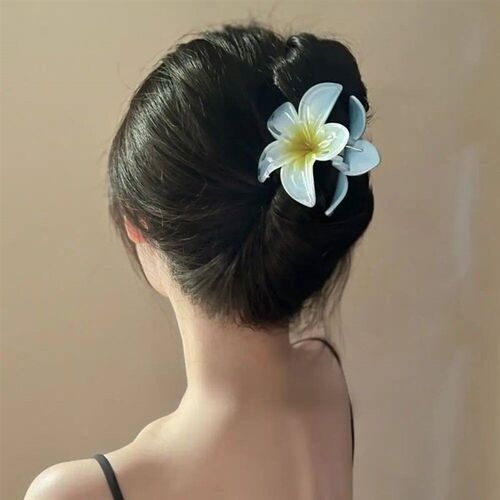4/8cm Hair Flower Clip Clips Plumeria Beach Flowers Claw Bar