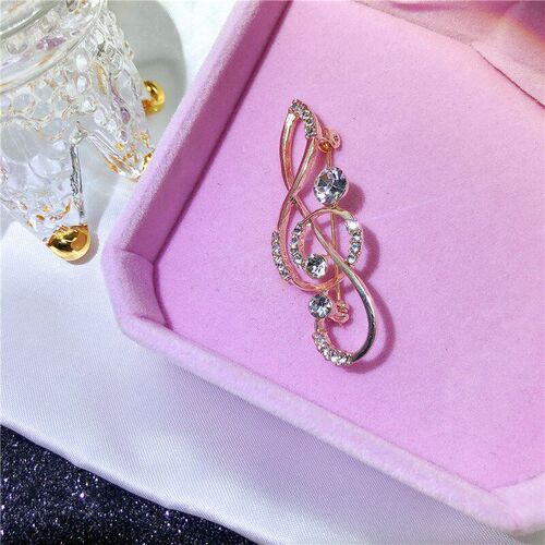 AntiExposure Pearl Corsage Pin Womens Fresh Sweet Note Brooc