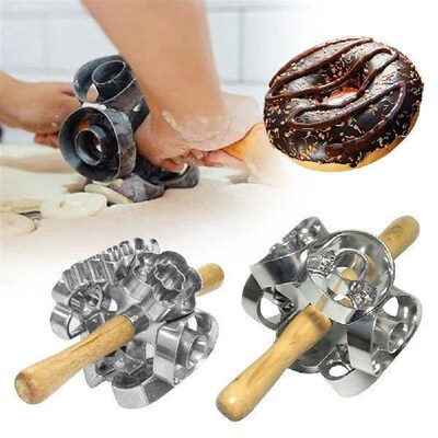 Doughnut-Shapes Rolling Cutter Easy To Clean Portable Donut