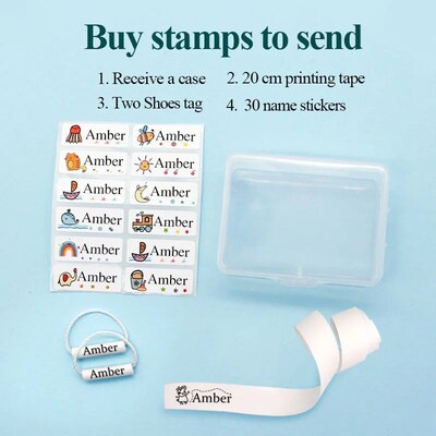 Custom DIY Name Stamps Toy Baby Student teacher  Clothes Cha