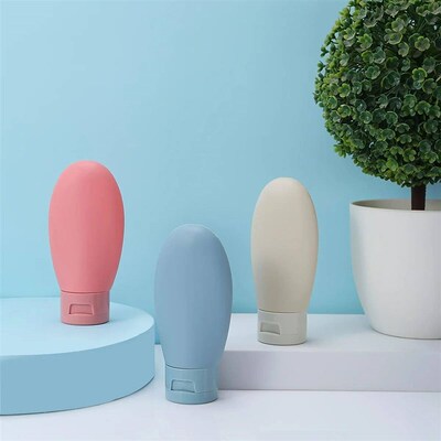 3pc Travel Bottle Set, Refillable, Leak-proof, for Shampoo,