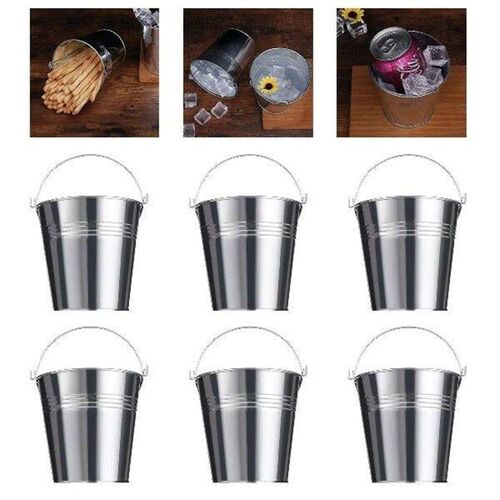 Mini Tinplate Bucket Iron Handle Decorative Candy Container