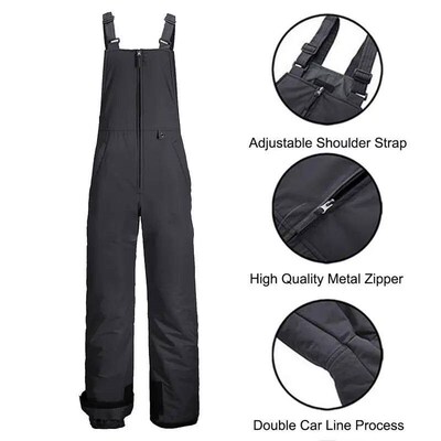 Insulated Ski Pants Overalls Ripstop Warm Insulated Snowboar