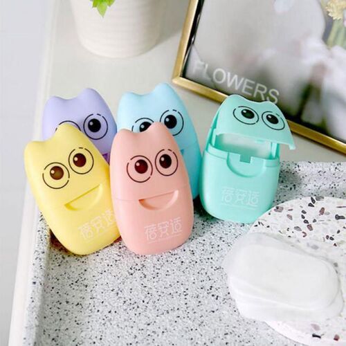 20Pcs Travel Hand-washing Soap Paper Disposable Soap Paper C