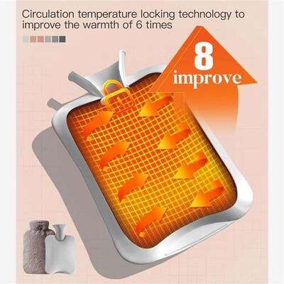 Hot Water Bag with Cover 2L Hot Water Bottle for Bed Warm Wa