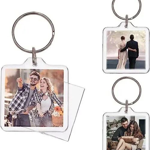 1/5/10PCS Clear Tassels Acrylic Photo Frame Keychain Photo I