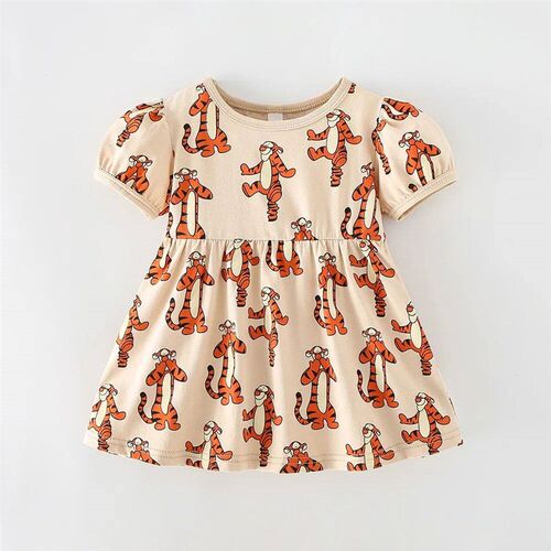 Cartoon Small Pig Baby Dress Girl Clothing Summer New Fashio