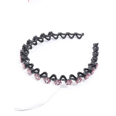 New Non-slip Rhinestone Headbands Solid Wave Hairbands for W