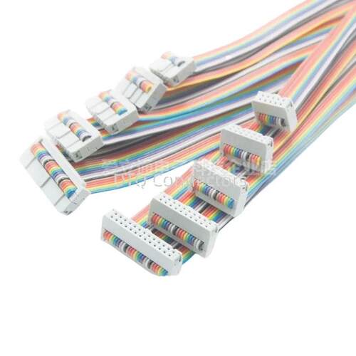 1pcs 2.54mm pitch JTAG ISP gray white flat ribbon data cable