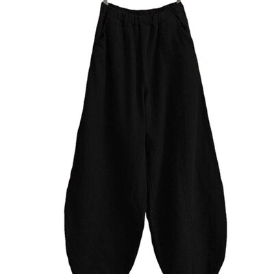 Japanese Large Size 2025 tton Linen Loose Casual Bloomers Fo