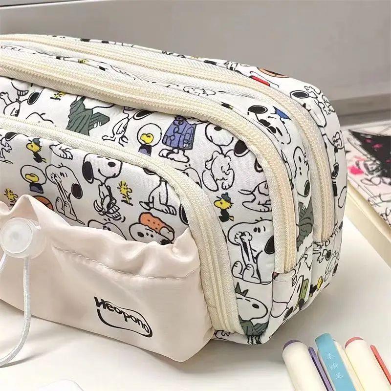 Snoopy Cartoon Stationery Bag Large Capacity Pencil Case Cut图片