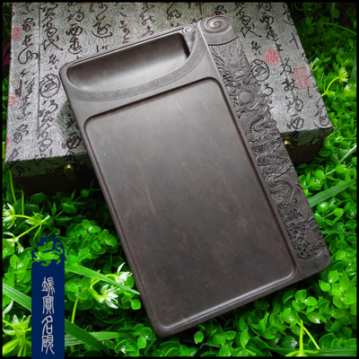 文房四宝肇庆宋坑火捺端砚台正宗原石天然书化龙8寸精品书法砚