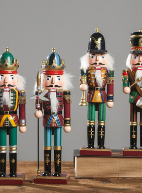 创意胡桃夹子木偶士兵摆件公仔玩偶欧式复古咖啡客厅酒吧家居摆设