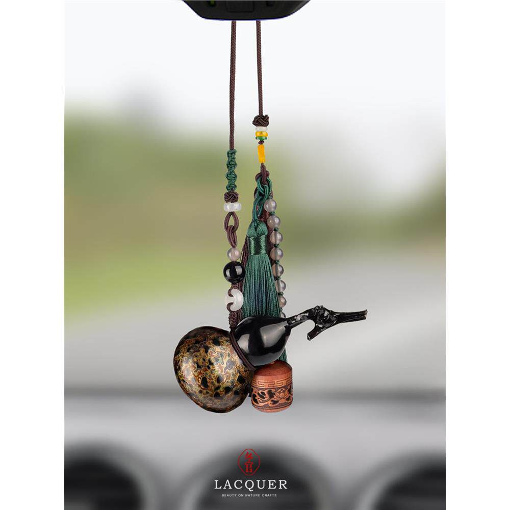 donguan冬官非遗大漆葫芦挂件车载装饰手工编制流苏转运 千祥云集