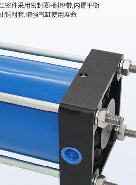 大推190力耐温铁气缸QGB635-80高-1100-25X25X50X7X100X200全铁耐