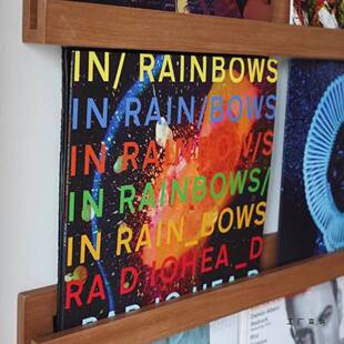 胶唱片展示架架墙装饰一字全实木CD上架唱片LP黑胶收黑985纳架照