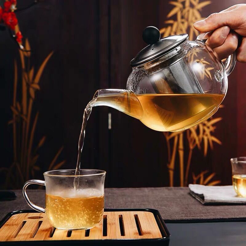 雅风玻璃茶壶家用耐高温大小泡茶壶冲茶器过滤花茶功夫红茶具套装