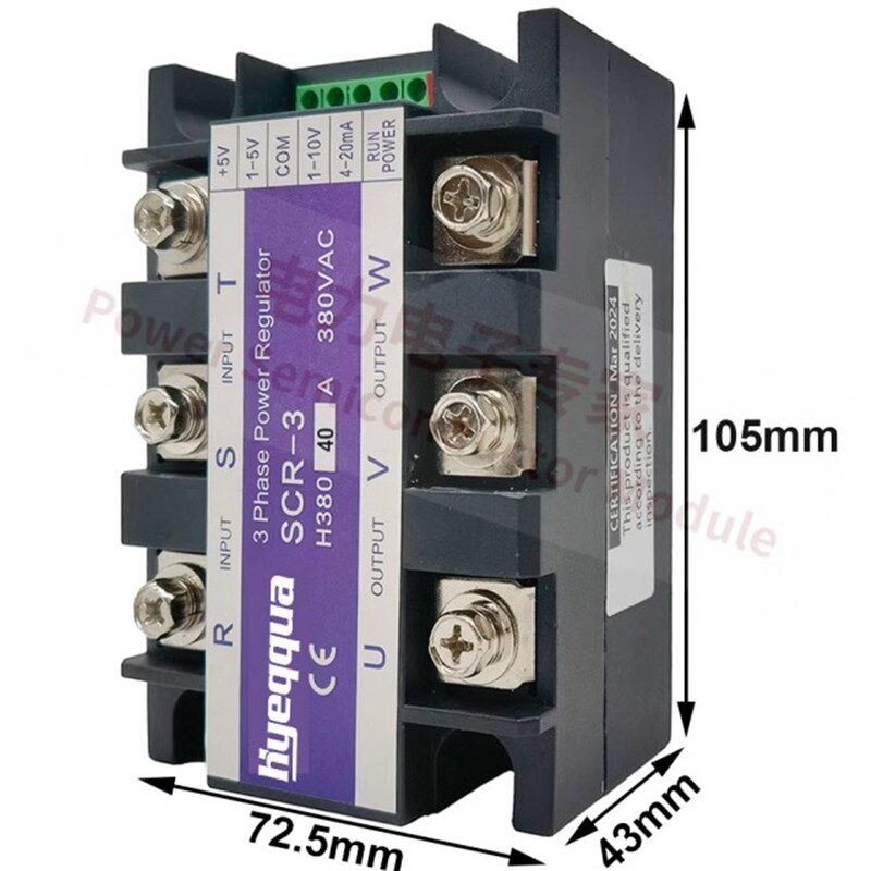 SCR三相全隔离智能交流调压模块10A-200A 带盖子可控硅电力调整器
