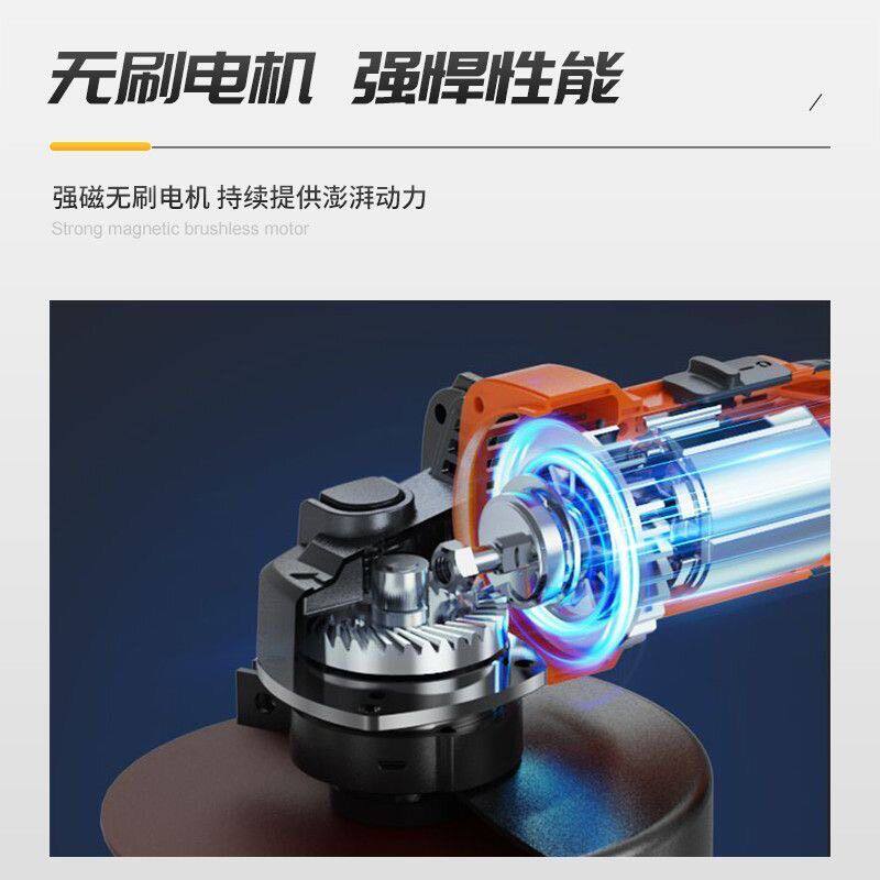 新款铁锚DCA20100锂电角磨机超细打磨切割锂电家用木工水电专用
