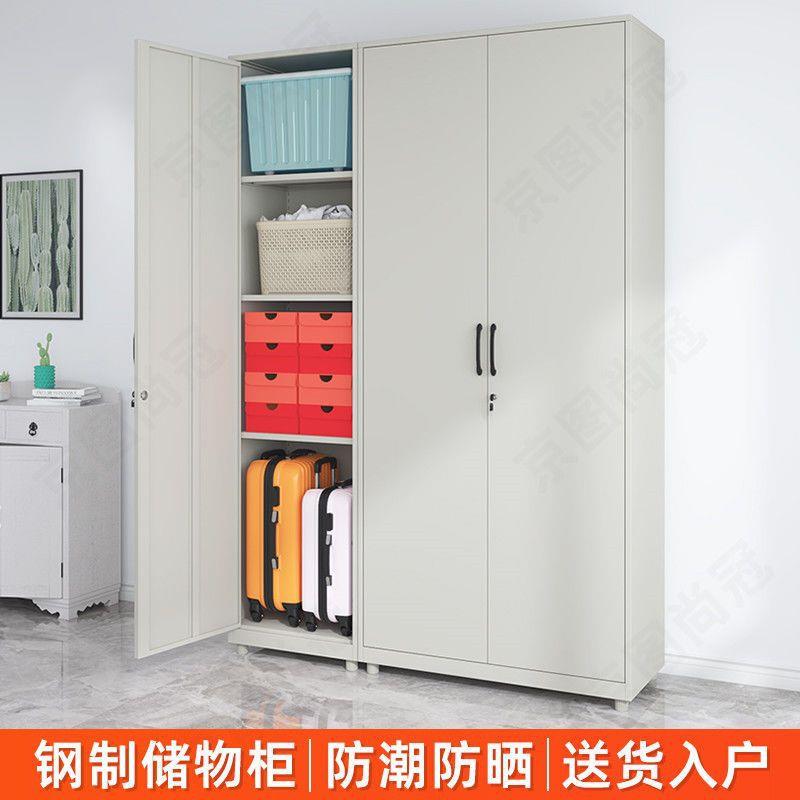 铁制皮储物柜阳台杂物收用纳柜家钢多层潮默认项双开防门夹缝置物