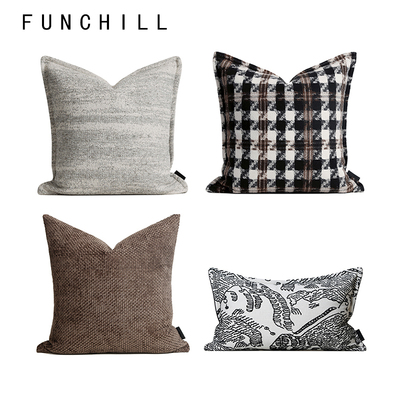 FUNCHILL【山居】法式中古别墅客厅进口沙发家用抱枕高级棉麻靠垫