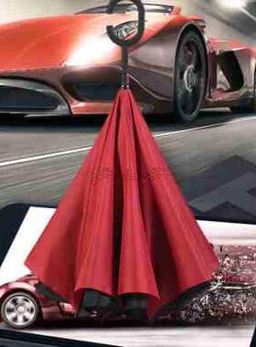 Ch 反向伞免持式长柄雨伞超大号三人人折叠车载男女晴雨两用