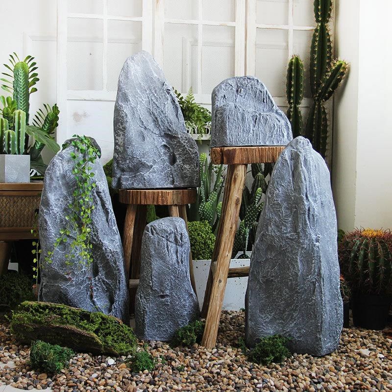 玻璃钢假石头花园造景鱼缸装饰庭院装饰假石假山造景摄影婚庆摆件,家居饰品,户外/庭院摆件,淘宝优惠券,粉丝福利购,淘宝优惠卷