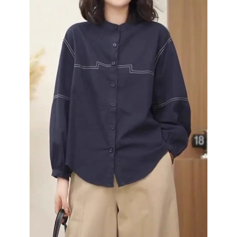 大码高级感气质明线长袖