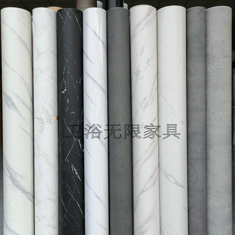 仿进口加厚大理石水泥纹防水贴纸家具波音软片墙纸壁纸墙贴展柜贴