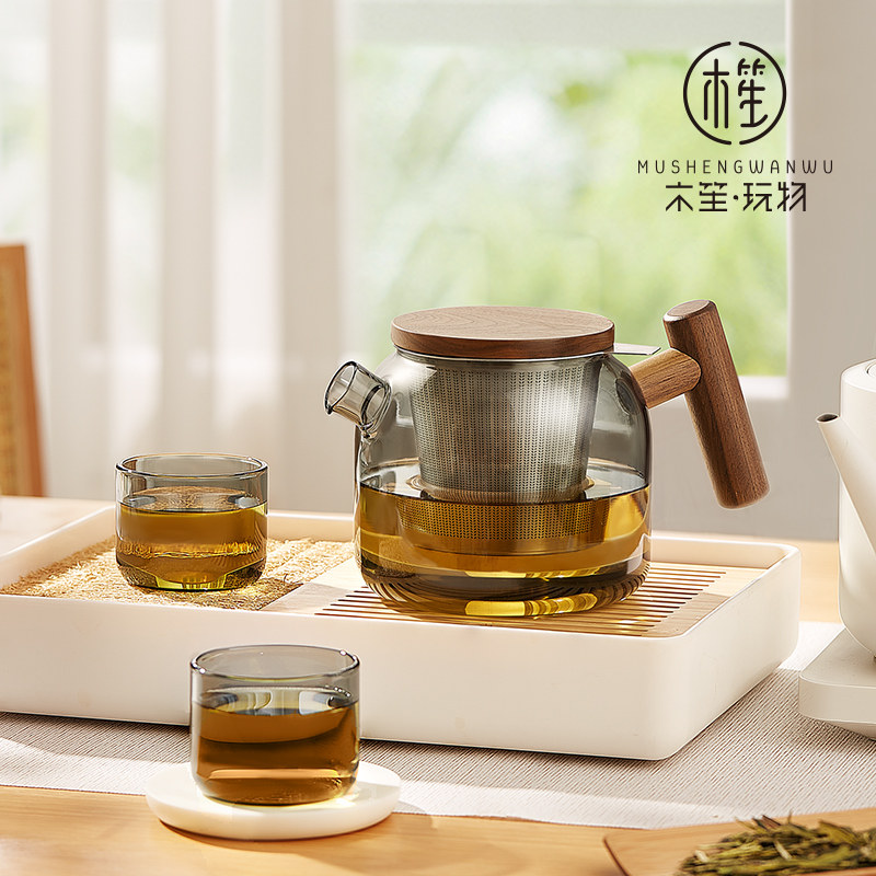 耐高温玻璃茶壶家用过滤花茶泡茶器大容量茶水分离办公室茶具套装