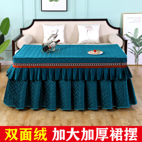 长方形烤火桌子罩套新款冬季加绒加厚茶几电炉罩烤火罩电暖炉罩套