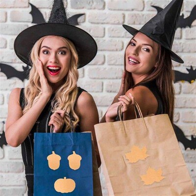 1 Roll Kraft Paper Sticker DIY Kraft Gift Sticker Packing