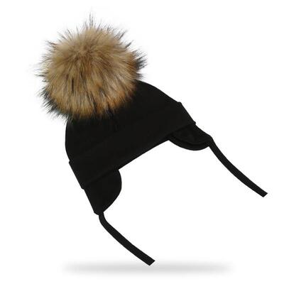 Autumn Winter Boy Girl Faux Fur Pompom Cotton Earmuffs Caps