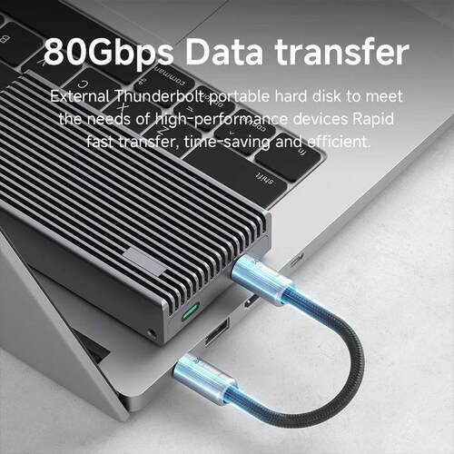 Hagibis  Short USB4 Cable Portable Keychain C to C Cable Lan