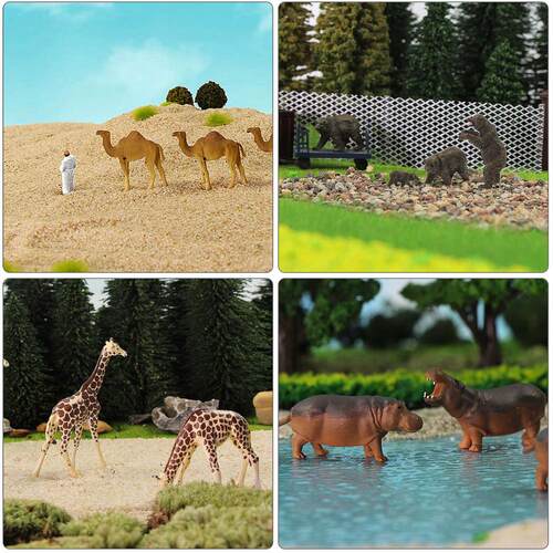 Evemodel HO Scale 1:87 Well Painted PVC Wild Animals Elephan