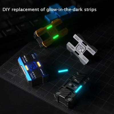 luminous Push Slider Adult EDC Gadgets Metal Fidget Toy Anti