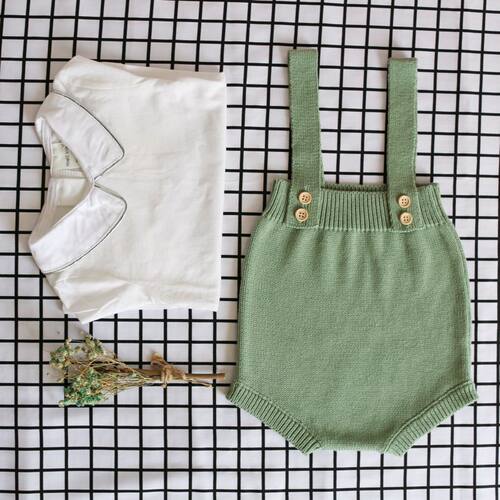 New  Baby Knitting Rompers Cute Overalls Newborn Baby Boys C