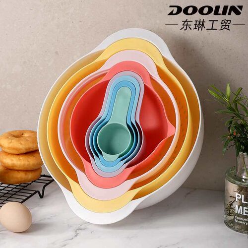 Multi-futional Rainbow Bowl 8-piece Set Measuring Cup Measur