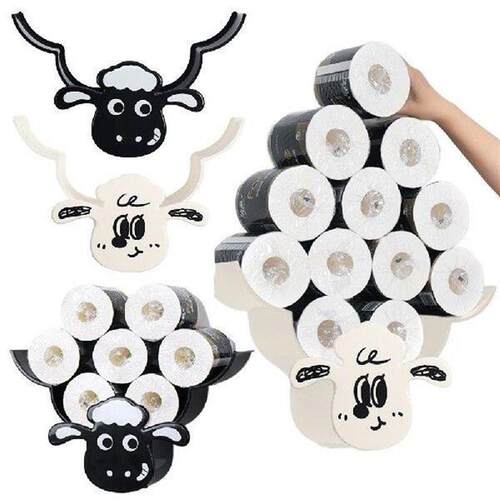 Wall Mounted Paper Storage & Organizer Sheep Funny Animal