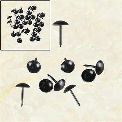 300pcs Thumb Tacks Vintage Black Round Drawing Plastic