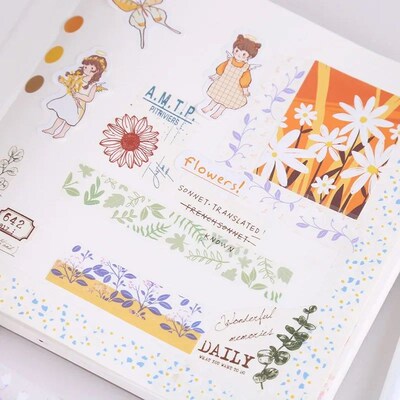 5Rolls Kawaii Transparent Sticker Tape DIY Decorative Materi